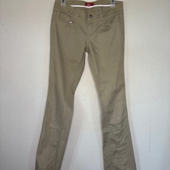 Dickies Womens Juniors Size Beige Khakis Size 7 - Picture 1 of 6